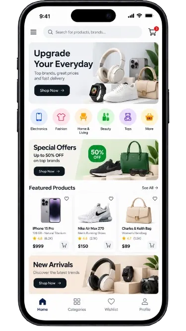 E-Commerce app preview
