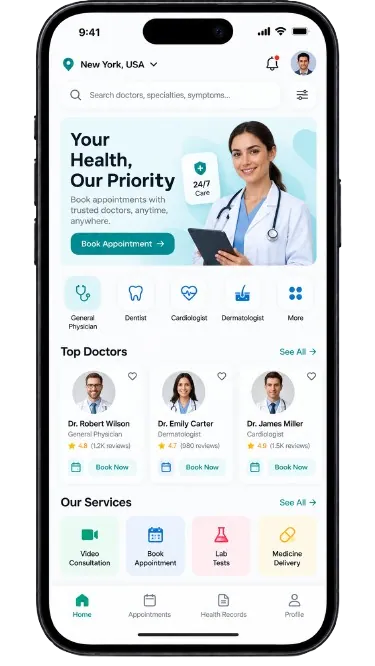 Healthcare app preview