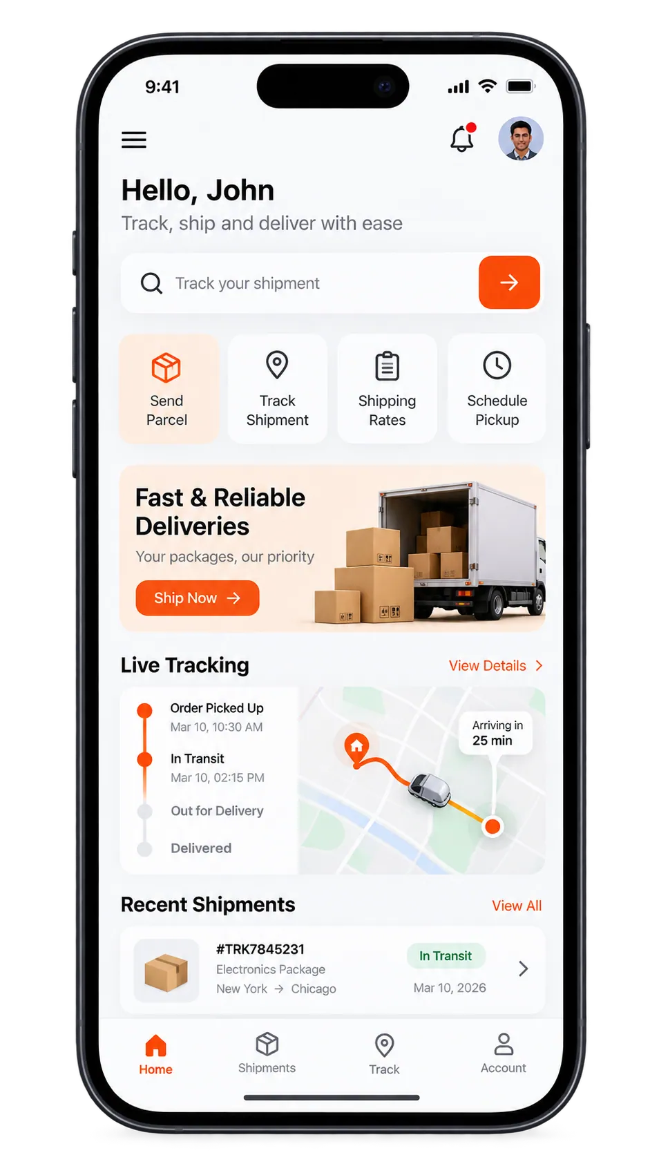 Logistics app preview