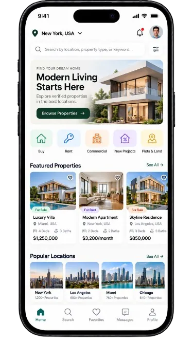 Real Estate app preview